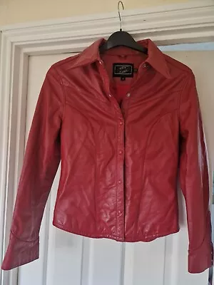 Buy Steve Madden Red Leather Jacket • 65£