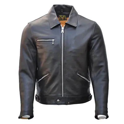 Buy Mens Goldtop 1959 Leather Motorcycle Jacket - 1950s Rocker Jacket - CE Armoured • 409£