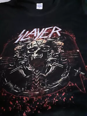 Buy Slayer Short Sleeved Rock Tshirt Black Size M Used • 4£