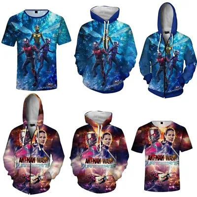 Buy Ant-Man And The Wasp Quantumania 3D Hoodies T-Shirts Jacket Mens Coat Costumes • 10.80£