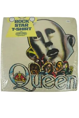 Buy Original 1977 QUEEN NEWS OF THE WORLD TOUR VINTAGE T-SHIRT NEVER UNPACKED • 2,569.44£