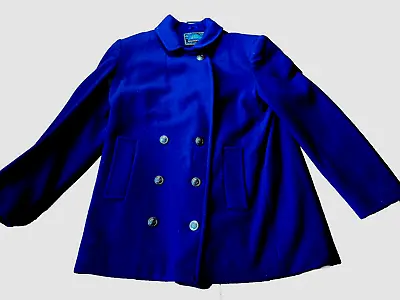 Buy Vintage Mackintosh Wool Jacket. APPROX. Size 14. Navy Blue. Brass Buttons. NICE • 22.99£