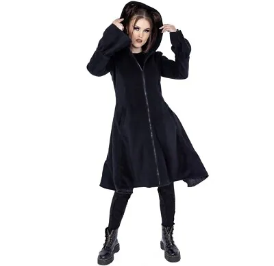 Buy Poizen Industries Verity Coat Long Black Witchy Witch Jacket Corset Gothic Alt L • 87.99£