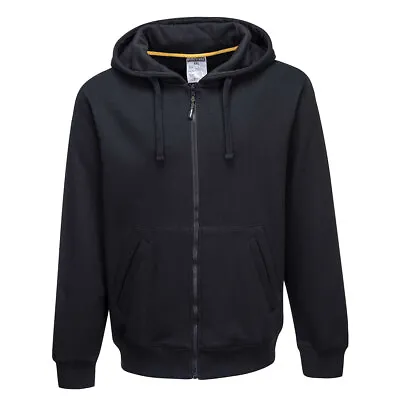 Buy PORTWEST Nickel Zip Hoodie Workwear Sweatshirt Hooded Jumper Top Polycotton Mens • 31.99£