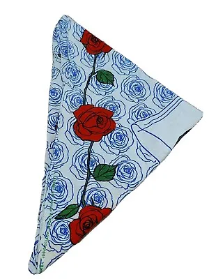 Buy Disney Beauty And The Beast Red Rose Scarf Handkerchief 100% Cotton Lot Of 2 • 28.91£