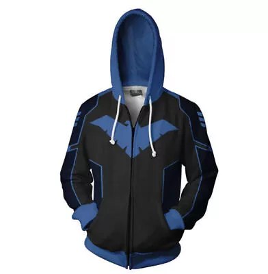 Buy Batman Nightwing Robin 3D Hoodie Sweatshirt Cosplay Costume Jacket Sweater Coat • 9.12£