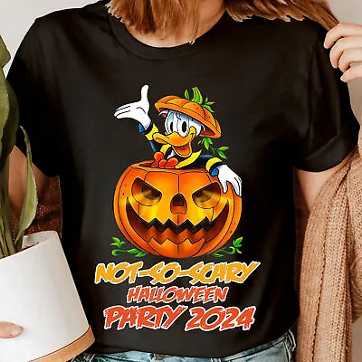 Buy Not So Scary Halloween Party 2024 Donald Duck Pumpkin Womens T-Shirts #HD • 6.99£
