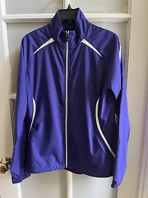 Buy Vintage Purple & White Holloway Windbreaker Jacket Women’s M Pockets Athletic • 14.45£