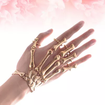 Buy Alt Accessories Goth Gothic Jewellery Skeleton Bracelet Skull Hand Bangle Chain • 5.58£