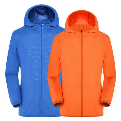 Buy ☆ Mens Womens UV400 Sun Protection Waterproof Hooded Coat Full Zip Jacket • 11.98£