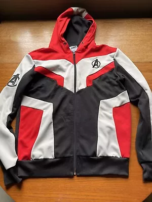 Buy Avengers Endgame Size Small Red White And Black Zip-Up Hoodie • 8£
