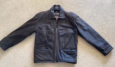 Buy HELIUM Mens Brown Leather Artic Jacket, Size Medium (38” - 40”) Short. • 45£
