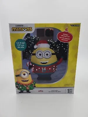 Buy Gemmy Airblown Inflatable 3.5ft. Minions Otto In Christmas Sweater & Santa Hat  • 116.97£