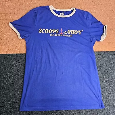Buy Scoops Ahoy Stranger Things Baskin Robbins Womens Graphic T-Shirt Small Blue Q1a • 14.20£