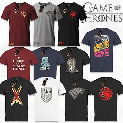 Buy Official Game Of Thrones Men's T-Shirts Lannister Stark Targaryen House Sigils • 11.98£