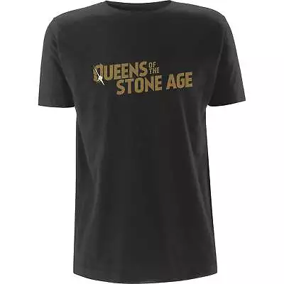 Buy Queens Of The Stone Age Unisex T-Shirt: Metallic Text Logo OFFICIAL NEW  • 18.29£