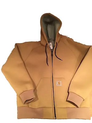 Buy Carhartt Lux Hooded Jacket Mens Large Beige/sand NWT • 84.99£