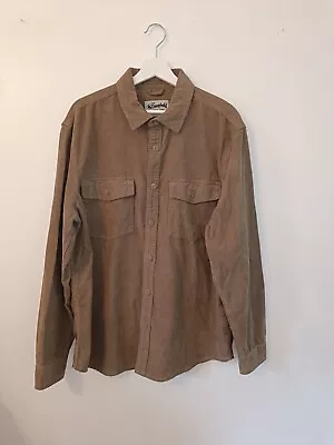 Buy The Stronghold Los Angeles Beige Cotton Corduroy Chore Style Shirt XL • 10£