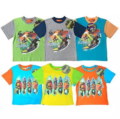 Buy Official Nickelodeon Kids Boys Teenage Mutant Ninja Turtles TMNT T-Shirt Age 2-8 • 6.99£