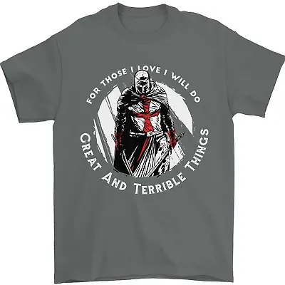 Buy Knights Templar St Georges Fathers Day Mens T-Shirt 100% Cotton • 9.49£