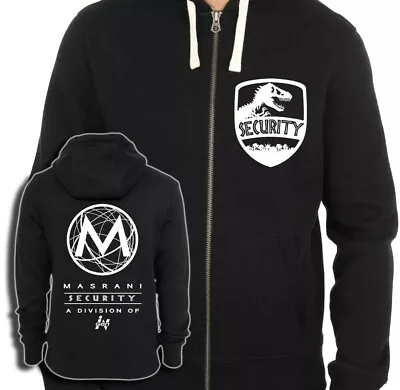 Buy Jurassic World Inspired Masrani Security Screen-Printed Two-Sided Zip-Up Hoodie • 28.50£
