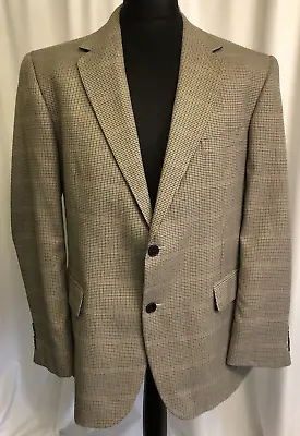 Buy Marks Spencer Soft  Formal Jacket Blazer Dogtooth 44  Camel Brown LARGE A400 • 9£