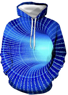Buy Men’s Hoodie Sweatshirt Graphic 3D Print Casual Winter Fall Slim Fit Grey S • 22.49£