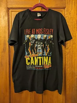 Buy Star Wars Shirt Mens Extra Large Black Mos Wisely Cantina Band Tour Sci-Fi • 2.20£