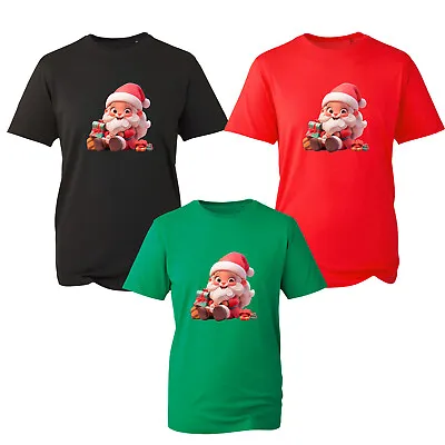 Buy Santa Cartoon Santa Smile Kids Custom Gnomes Xmas Merry Christmas T-Shirt • 13.99£