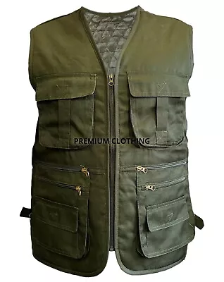 Buy Mens THICK Sleeveless Gilet Quilted Jackets Body Warmer Multi Pocket Fishing • 14.99£