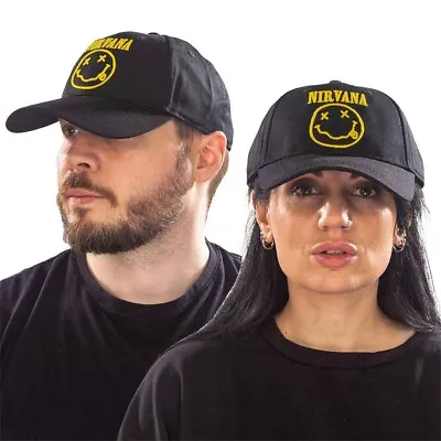 Buy Nirvana -  Smiley Logo  - Baseball Cap - Official Product - U.k. Seller • 16.99£