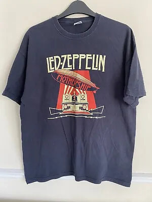Buy Vintage Mens Led Zeppelin Mothership T Shirt 2007 Navy Size Large Rock Band • 22.99£