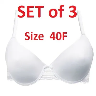Buy 3 X T-Shirt Bra 40F LANA  Brand New Avon Lace White Underwire Shirt • 12.99£