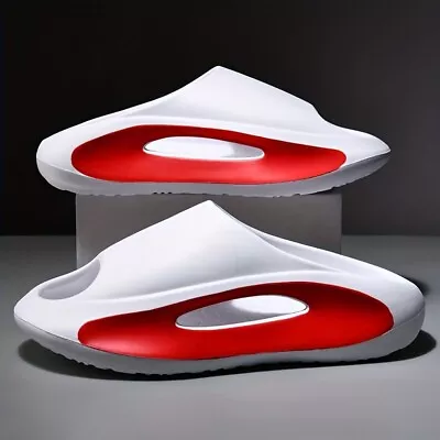 Buy Mens Designer Slip On Sliders Rubber Slides Comfy Summer Holiday Sandals Shoes • 19.19£