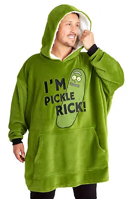 Buy Rick And Morty Oversized Hoodie Blanket For Men, Rick And Morty Gifts (Green) • 37.49£