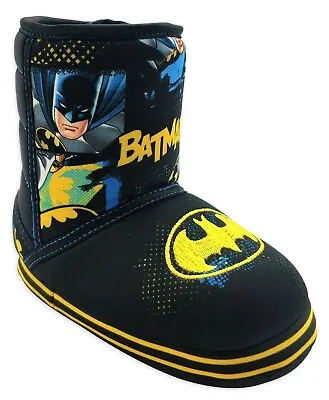 Buy BATMAN DC COMICS Rubber Bottom Boot Slippers Toddler Sz. 7-8, 9-10 Or Boys 11-12 • 14.61£