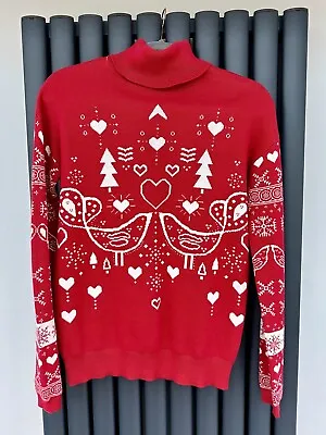 Buy Women’s Next Red & White Roll Neck Christmas Jumper Size 6 • 7£