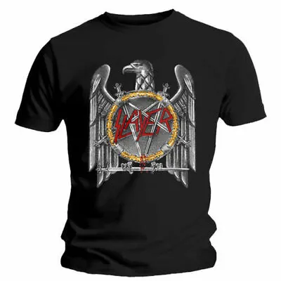 Buy Official Slayer T Shirt Silver Eagle Black Classic Rock Metal Band Tee Unisex • 16.28£