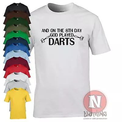 Buy 8th Day God Played Darts T-shirt Funny Pub Team Brand New 10 Colours 6 Sizes • 11.99£