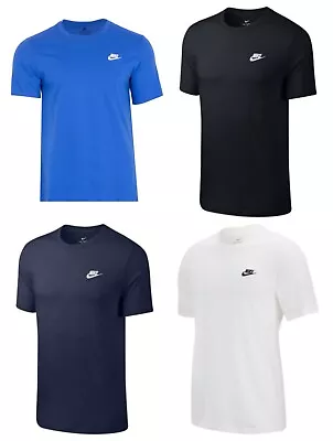 Buy Nike Club NSW  T-Shirt Men's Embroidered Cotton T Shirts Top Logo Tee Summer • 14.99£