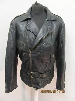Buy Vintage Motorcycle International Heavy Leather Jacket Size Xl • 79£
