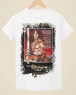 Buy Conan The Destroyer - Movie Poster Inspired Unisex White T-Shirt • 14.99£