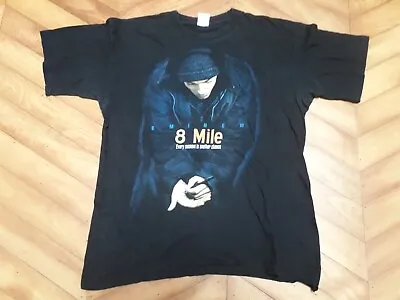 Buy EMINEM 8 Mile Vintage 2002 T Shirt Black L Hip Hop Rap Tee 50 Cent D12 Promo LP • 199£