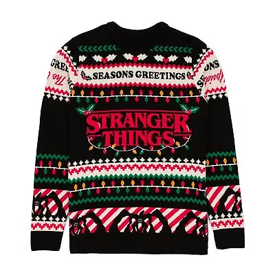 Buy Stranger Things Unisex Adult Christmas Jumper NS7001 • 40.71£