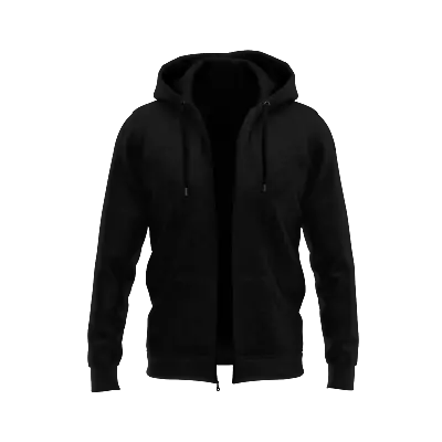 Buy Mens Zip Up Hoodies Polyester Plain Hooded Sweatshirt Fleece Jacket Hoody Top UK • 12.99£