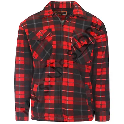 Buy Mens Padded Shirt Fur Lined Lumberjack Flannel Work Jacket Warm Thick Casual Top • 19.99£