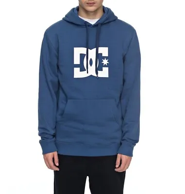 Buy Dc Shoes Star Logo Washed Indigo Blue Pullover Hoodie • 44.99£