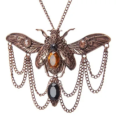 Buy Gothic Steampunk Scarab Beetle Necklace Pendant Victorian Punk Vintage Jewellery • 9.99£