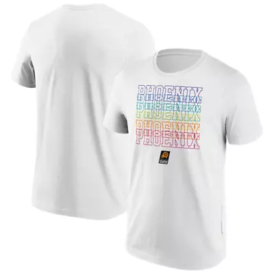 Buy Phoenix Suns Men's T-Shirt NBA Pride Graphic White T-Shirt - New • 14.99£