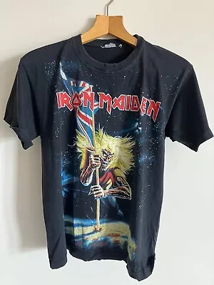 Buy Vtg Iron Maiden Grunge T-Shirt Black Small/Medium • 23.50£
